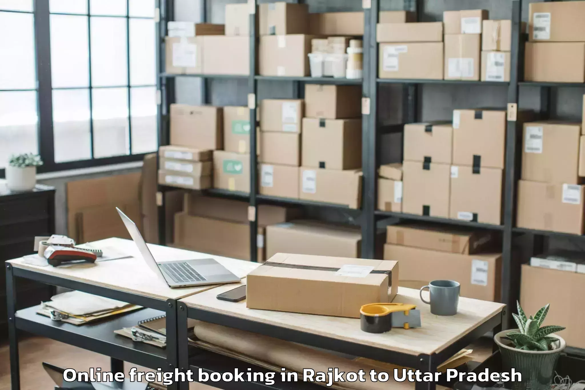 Hassle-Free Rajkot to Bikapur Online Freight Booking